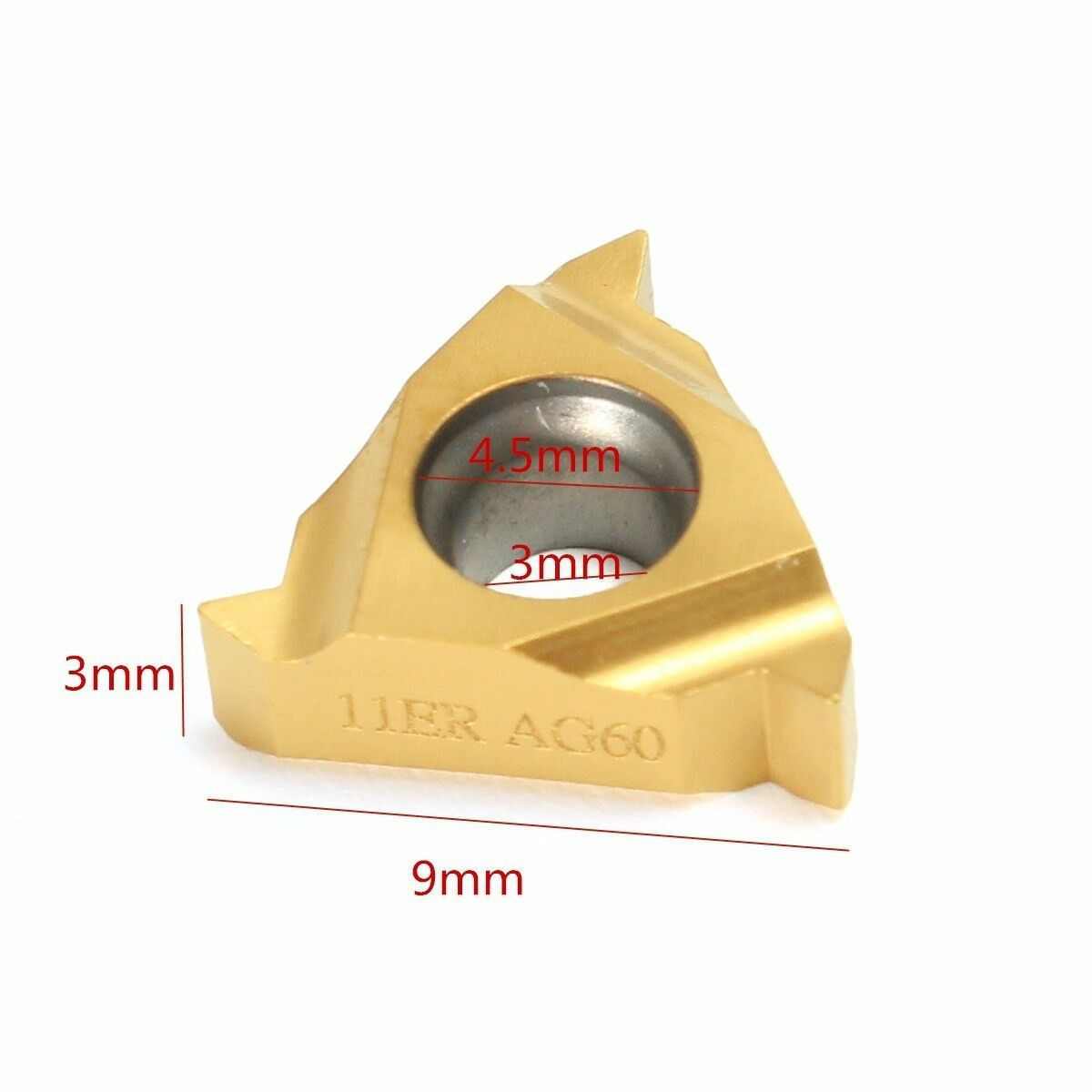 10片 11ER A60 11ER 1/4 A60 数控刀片 铣刀刀粒