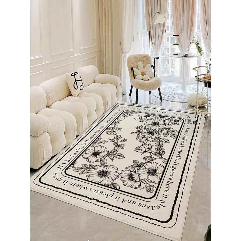 复古花卉地毯客厅大面积现代简约沙发茶几卧室ins风家用床边地垫