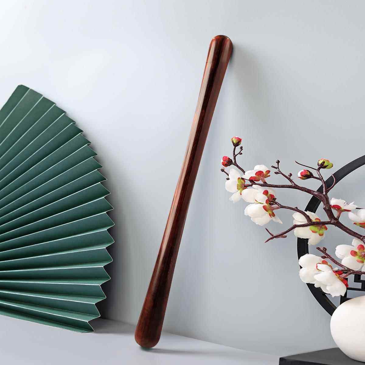 紫檀筋骨棒按摩敲打棒两头粗棍子实木擀筋棒敲背锤推拿拍打棒长棍