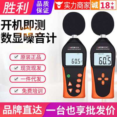 胜利噪音计VC824/824C数显灵敏工业家用环境音量计分贝仪声级计