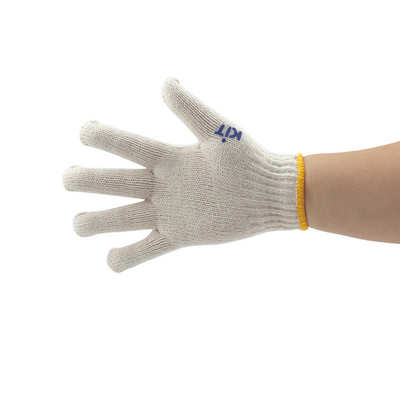 劳动保护纱手套 本白劳工作业防护棉线手套 工地花园林艺耐磨手套