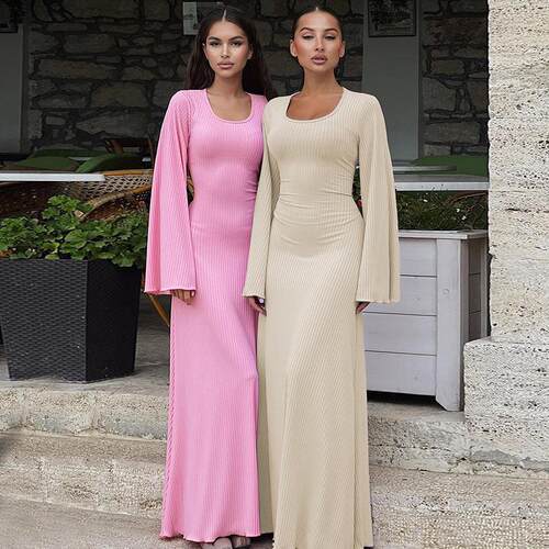 Women Plain Lace Up Dress Summer Outfits 2024 Lettuce Hem
