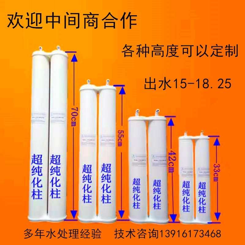 纯水机超纯化柱去离子水18.25纯水柱实验室生化仪水机耗材滤芯