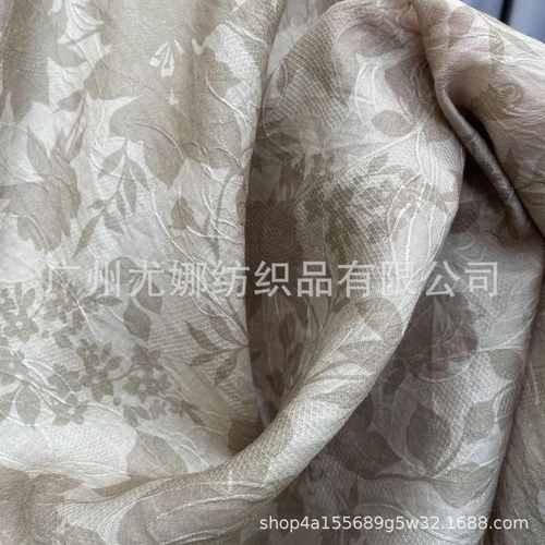 -薄面料新-1516-中式面料透气玫瑰植物纤维吸湿-#印花g提花-春夏