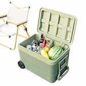 保温箱商用摆摊食品保鲜冰桶户外露营野餐带轮拉杆海钓冰块冷藏箱