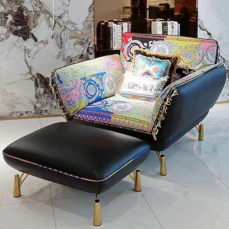 意大利设计师沙发轻奢新款皮布个性大气别墅大平层时尚款轻奢风