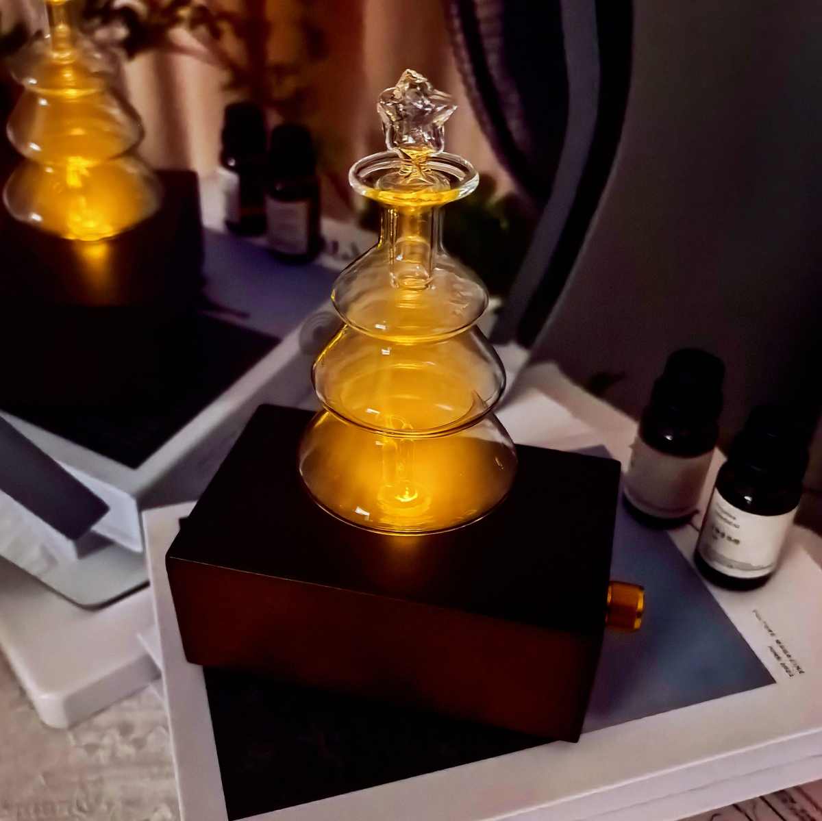 香薰机复古冷香仪精油香氛机雾化扩香器生日新婚新年圣诞树礼物