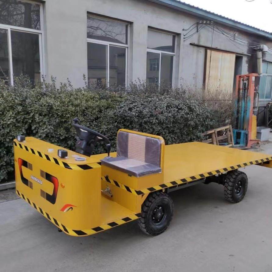 电动四轮手推车拉货车农场菜市场搬运平板车骑行款工厂货物平板车