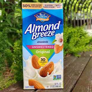 美国 蓝钻牌无糖原味扁桃杏仁奶 Blue Diamond Almond Milk 946ml