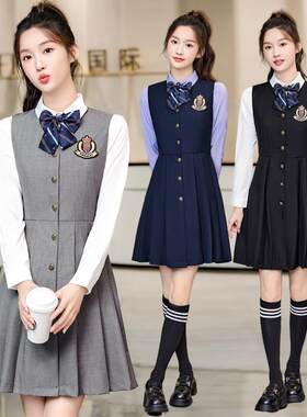 幼儿园教师园服老师工作服春夏职业装连衣裙女学院风班服制服秋