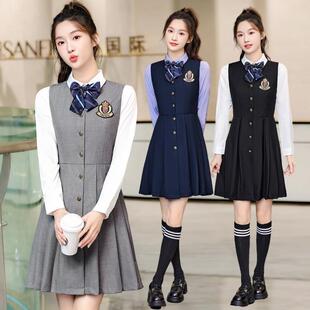 幼儿园教师园服老师工作服春夏职业装连衣裙女学院风班服制服秋