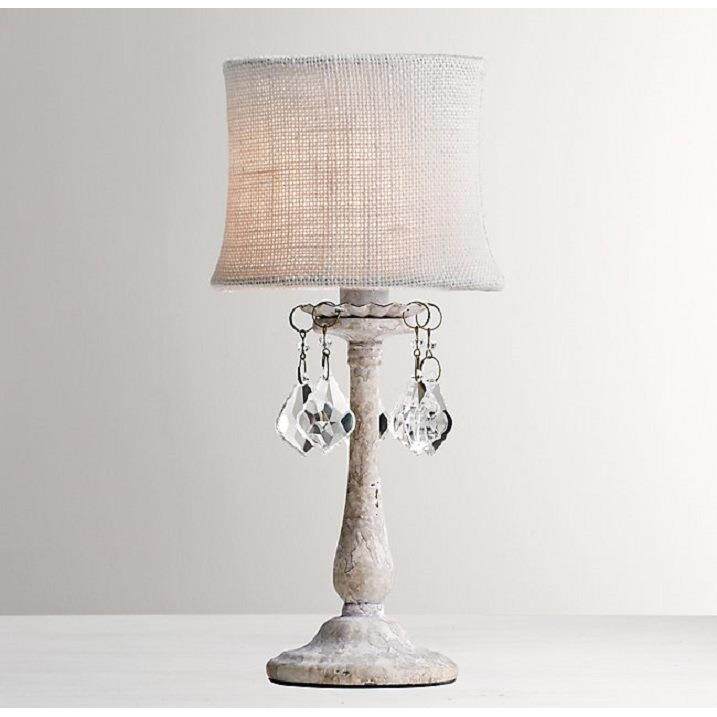 台灯北欧做公主台灯房儿童房台灯迷你梳妆台复古法式素雅旧小