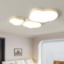 客厅QBU吸顶灯简约现代大气油室风led卧奶房间屋成套灯具全云朵组