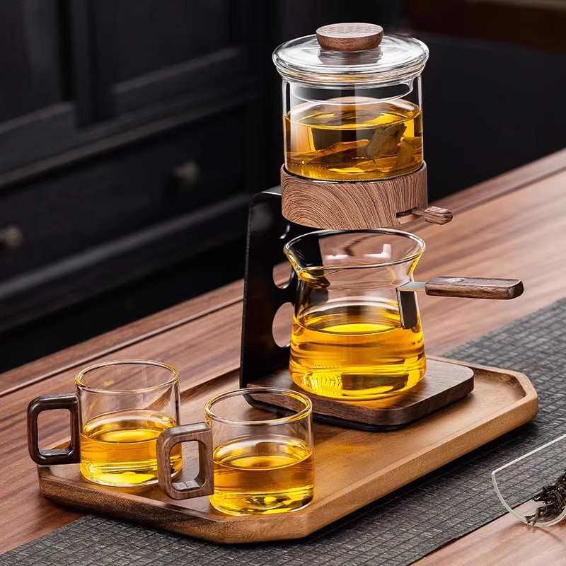茶水壶玻璃分离茶器磁吸家用泡茶套装泡茶具懒人自动功夫泡茶