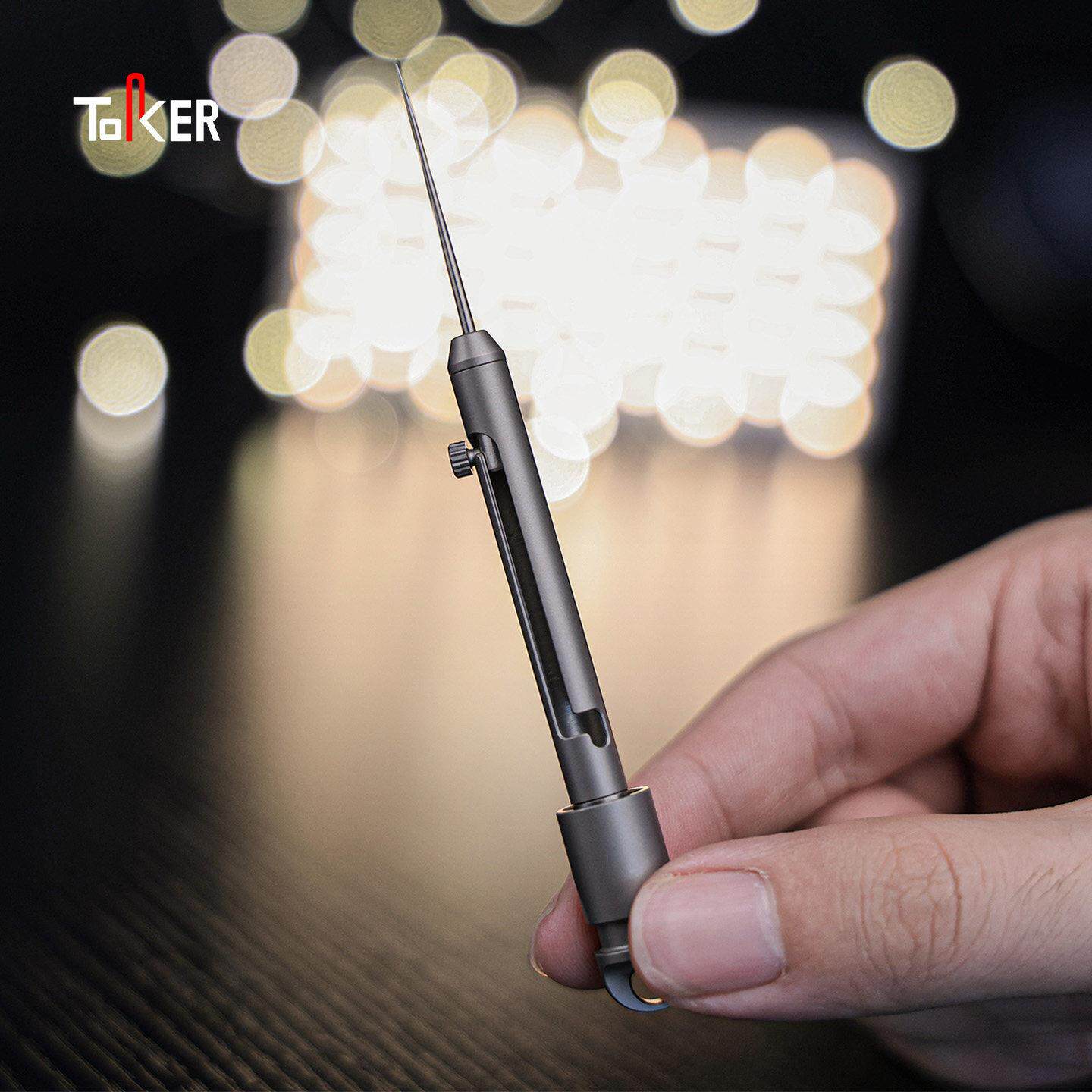 钛合金TC4伸缩牙签 新品多功能edc环保水果签隐藏小刀撬棍挂件