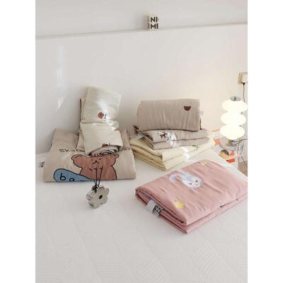 60支奥地利天丝儿童刺绣夏凉被三件套 宝宝空调被可水洗冰丝薄被