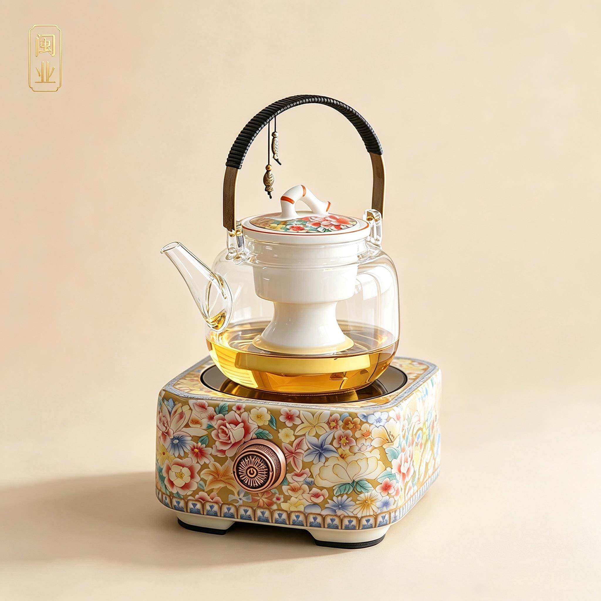 电陶炉煮茶器耐高温玻璃茶壶全自动小型烧水壶家用电茶壶茶具套装