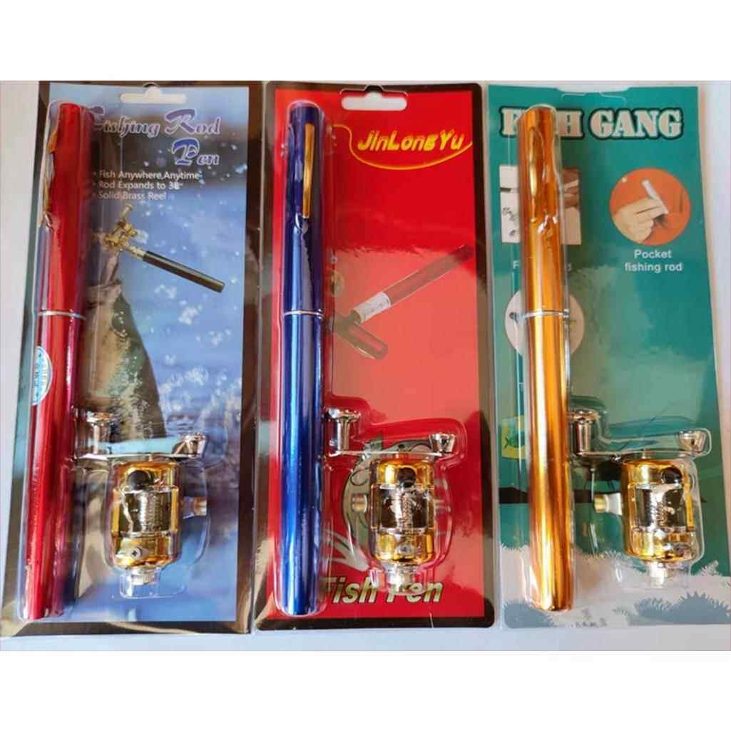 钢笔小微型迷你钓鱼竿1米1.4米1.6鼓轮冰刚超短口袋杆钢笔鱼竿