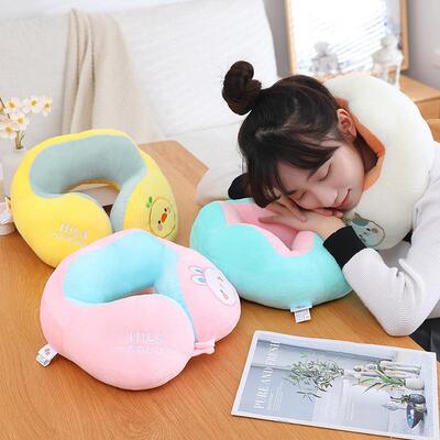 U-shaped pillow, neck support pillow, cartoon airplane trave