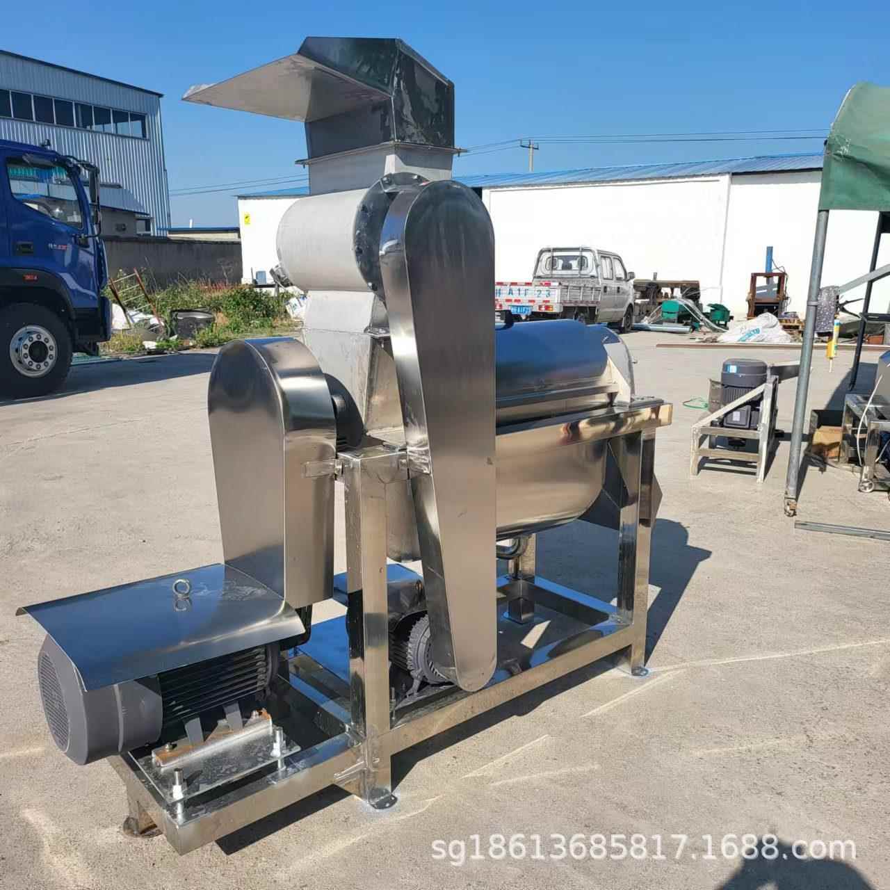 工厂大型果汁压榨机 金桔蜜柚鲜榨破碎原汁机 果酒酿酒挤压榨汁机