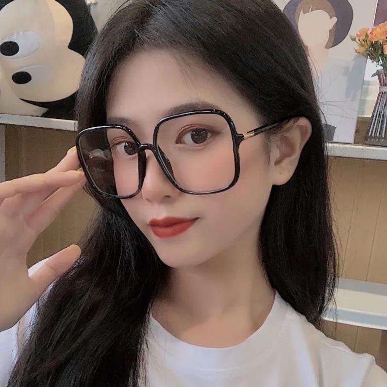 素颜眼镜框女显脸小显瘦大框方框可配度数眼睛无镜片防蓝光黑框