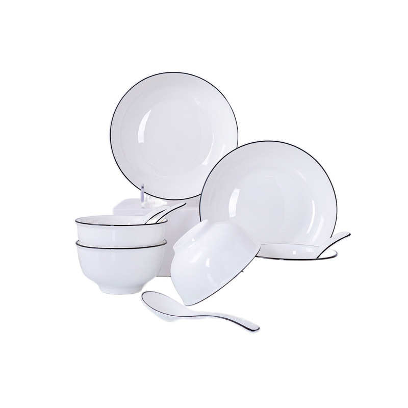 景德镇陶瓷餐具碗碟套装家用日式现代简约心形盘子碗盘餐具北念冬