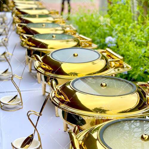 Buffet Food Warmer Gold Chafing Dish Buffet Set for Catering
