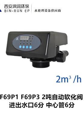 F69P1F69P3润新2吨自动软化阀可带旁通进出水6分中心管6分