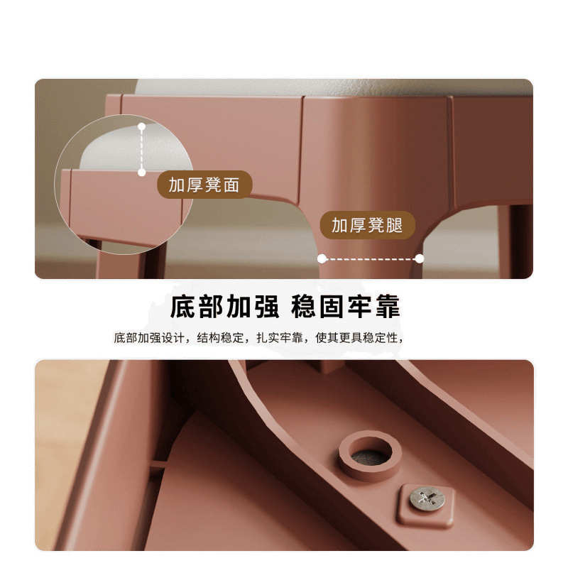 24方凳新品收纳凳省空间软包凳子餐凳客厅书房凳子结实仿实木凳子