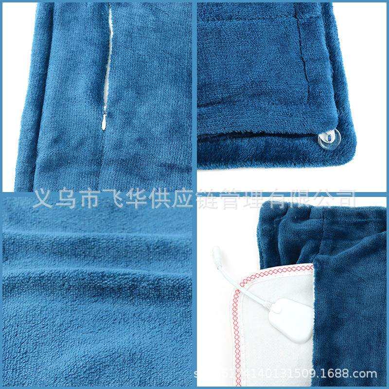 跨境美规80*60cm露营办公室午休小型珊瑚绒电热毯加热保暖毛毯