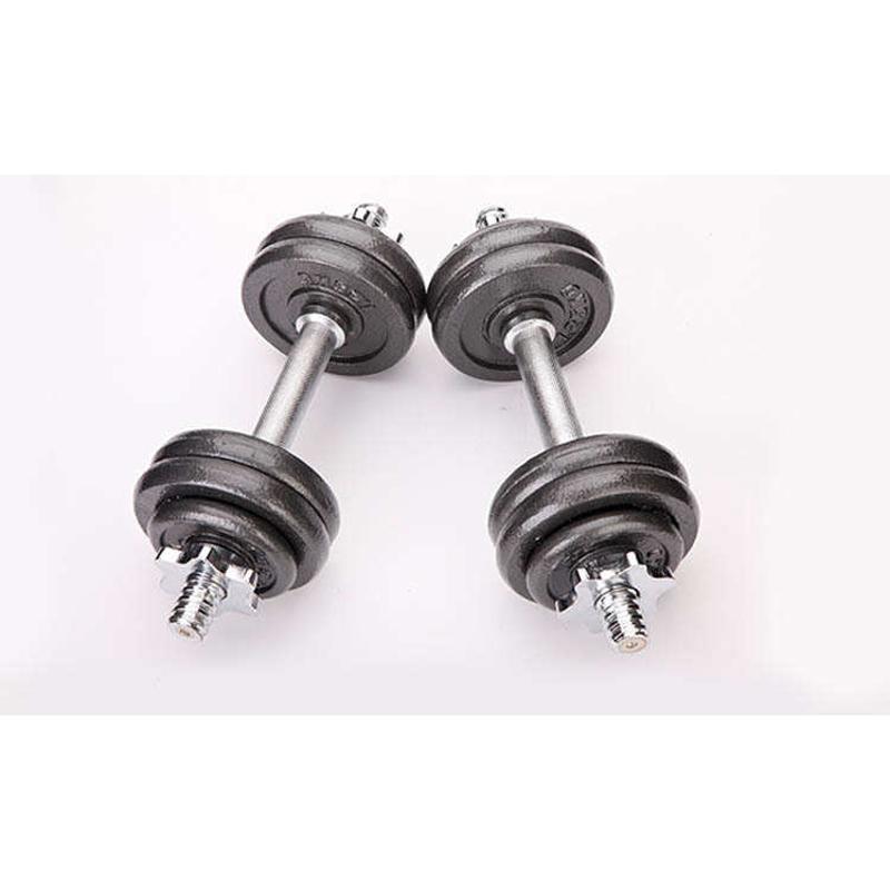 套装家用哑铃喷漆男烤漆15kg20kg30kg女士可调节铸铁健身杠铃