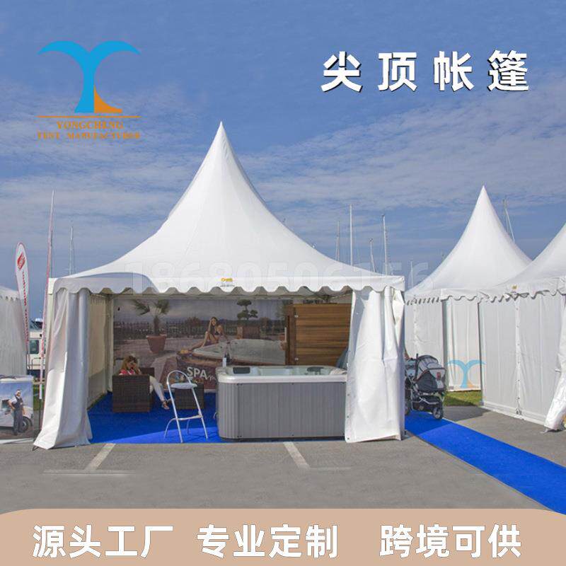 户外欧式尖顶帐篷婚礼白色展会活动广告车展加厚铝合金篷房