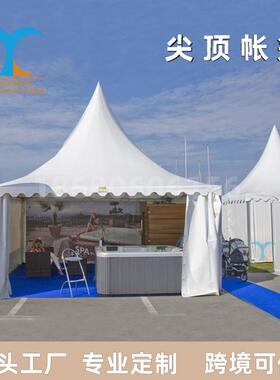 户外欧式尖顶帐篷婚礼白色展会活动广告车展加厚铝合金篷房