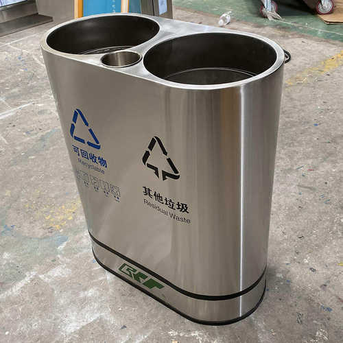 不锈钢垃圾桶公共场合街道小区商场地铁站垃圾桶户外烤漆垃圾箱