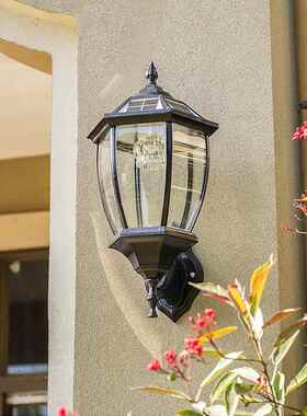 室户外太阳能壁灯外水铝家用LED感应灯防2001式别墅花欧园庭院墙