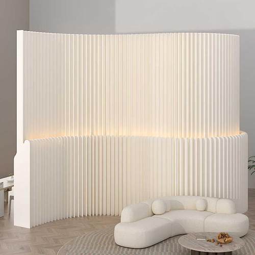 发光纸墙折叠屏风办公室客厅活动隔断墙玄关出租屋美容院遮挡围栏