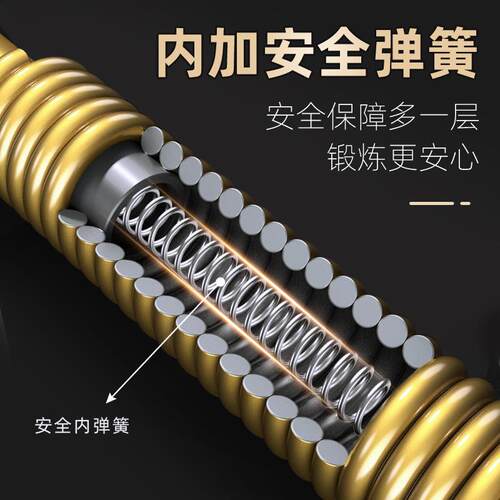 新款直销臂力器男士锻炼手臂健身器材50公斤可调节双弹簧臂力棒握