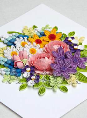 花如锦纸绘材料包手工套装DIY个性化节日礼品创意装饰绘画自动
