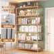 日式 置物架落地多层客厅阳台简约中古储物架书架厨房微波炉收纳架