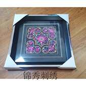玄关机绣刺绣装 饰 饰画壁画民族挂画刺绣装