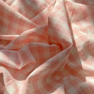 夏季 棉纯水洗棉套单件1被50x格200单人全棉FLR床单子被罩粉色三件