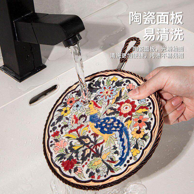 英国Hoinvaet复古隔热垫耐高温砂锅防烫垫新中式餐桌防滑餐盘垫