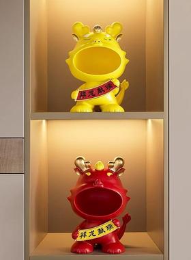 入户玄祥龙钥匙收关纳EKK家居厅玄装关酒柜电视柜饰品摆客件