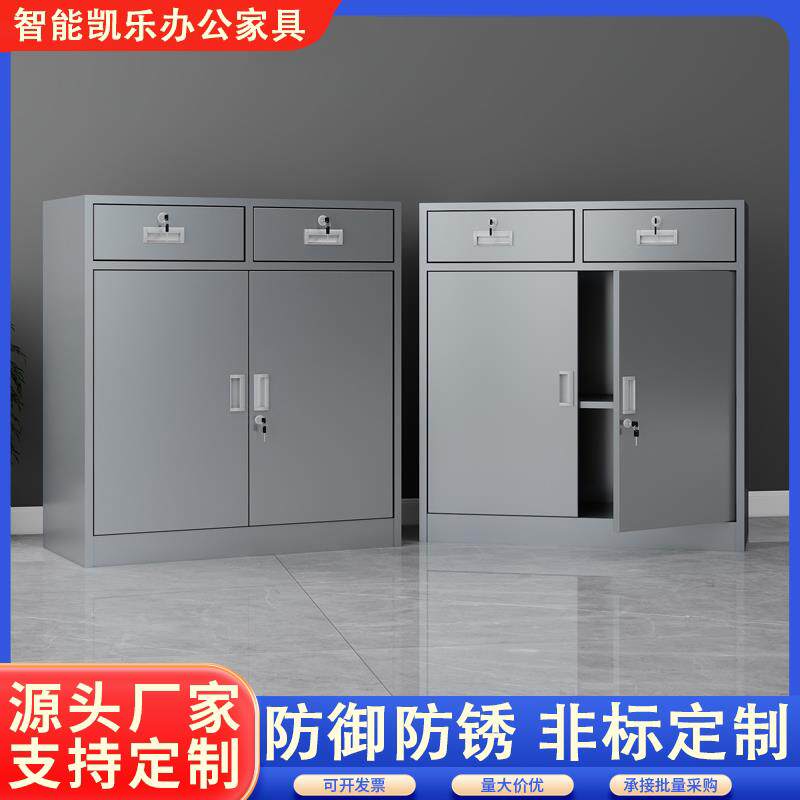 304不锈钢矮柜落地柜办公室收纳柜员工更衣柜不锈钢储物柜文件柜