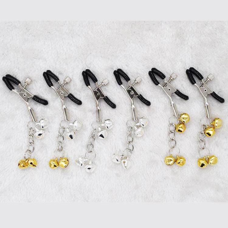 夹子双铃铛单铃铛夹子子保健按压铁链耐高温冰火夫妻玩具器具高硼