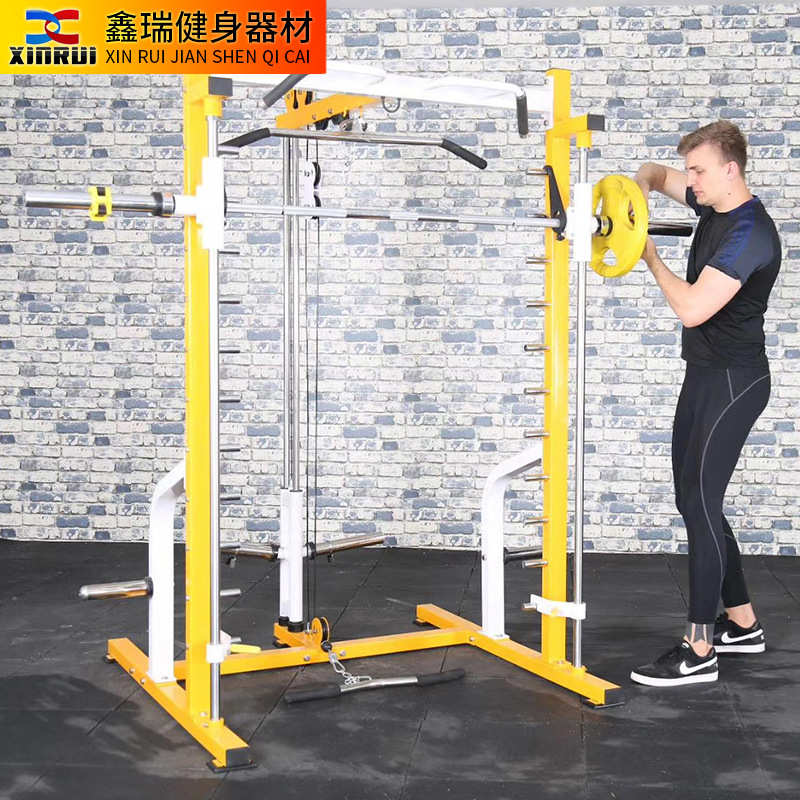 多功能家用深综合蹲训练蹲深架健身器材推组合商用架卧一体力量器
