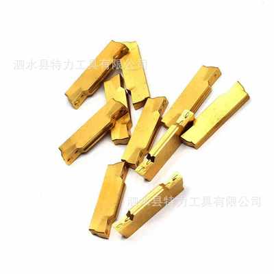 MGMN300数控刀片 10Pcs 金色硬质合金涂层刀粒 切槽刀片