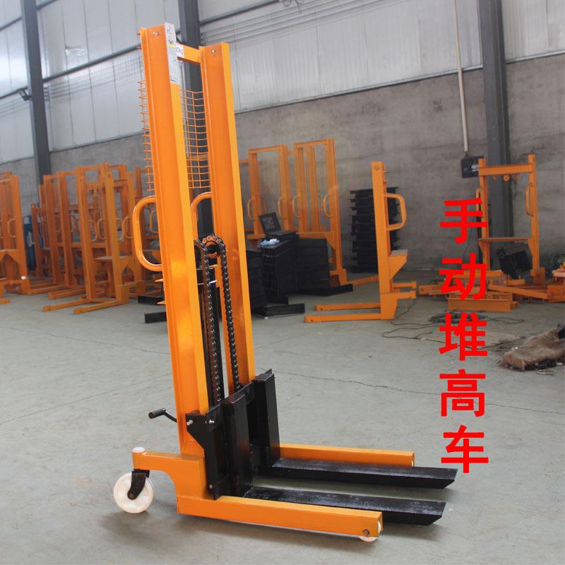 1吨手动堆高车升降液压装卸堆垛机液压叉车手动推车地牛升降托盘