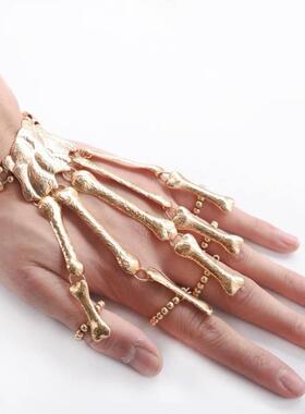 punk exaggerated skeleton ghost claw bracelet halloween 鬼爪