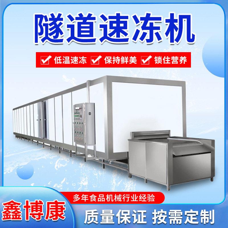 液氮隧道速冻机螃蟹海参鲍鱼大型低温速冻设备包子水饺冻机